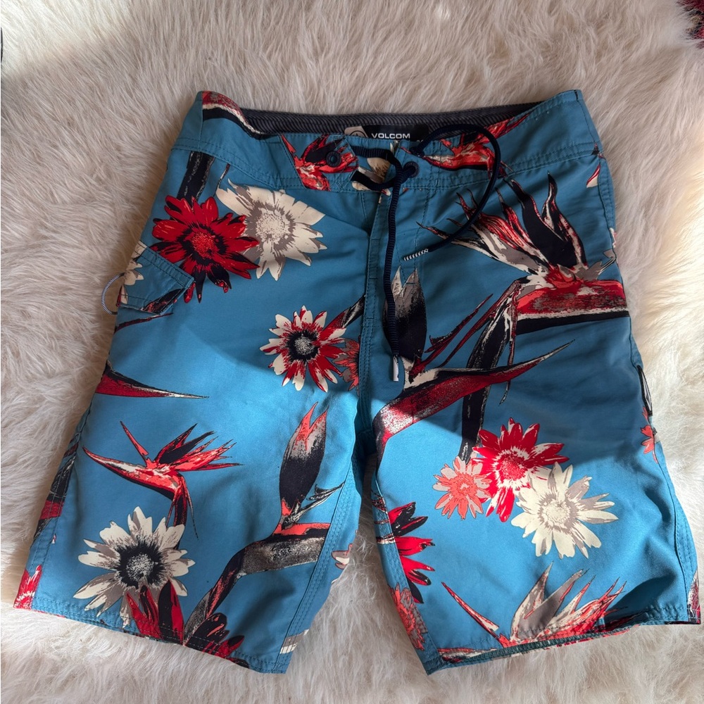 Volcom Men’s Board Shorts – Mod-Tech – Floral Print – Size 25